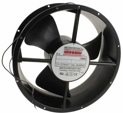 8006067118 UF25GC23-BWHNSR, Fan Tubeaxial 230VAC Round - 254mm Dia Ball 550.0 CFM (15.40m³/min) 2 Wire Leads Hirschmann