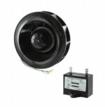 8006069685 UF220APA12-H2C2A, Fan Motorized Impellers 115VAC Round - 223mm Dia Ball 530.0 CFM (14.84m³/min) 4 Wire Leads Hirschmann