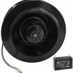 8006077760 UF225(85)APA12-H1C2A, Fan Motorized Impellers 115VAC Round - 225mm Dia Ball 680.0 CFM (19.04m³/min) 4 Wire Leads Hirschmann