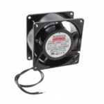 8006081674 UF80A12-SWHR, Fan Tubeaxial 115VAC Square - 80mm L x 80mm H Sleeve 30.0 CFM (0.840m³/min) 2 Wire Leads Hirschmann