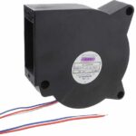8006087752 B1232H24B1-BSR- E-TTL-CC-IM4, Fan Blower 24VDC Square/Rounded - 120mm L x 120mm H Ball 28.0 CFM (0.784m³/min) 3 Wire Leads Hirschmann