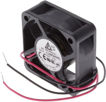 8006088410 AUB0524HD, Fan Tubeaxial 24VDC Square - 50mm L x 50mm H Superflo 15.8 CFM (0.442m³/min) 2 Wire Leads Hirschmann