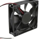 8007000120 09225SA-24M-AA-00, Fan Tubeaxial 24VDC Square - 92mm L x 92mm H Ball 48.4 CFM (1.35m³/min) 2 Wire Leads Hirschmann