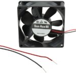 8006796070 109R0805F402, DC Fans Axial Fan, 80x80x25mm, 5VDC, 32.5CFM, 1.25W, 26dBA, 2 Wire, Lock Rotor Sensor Hirschmann — изображение 2