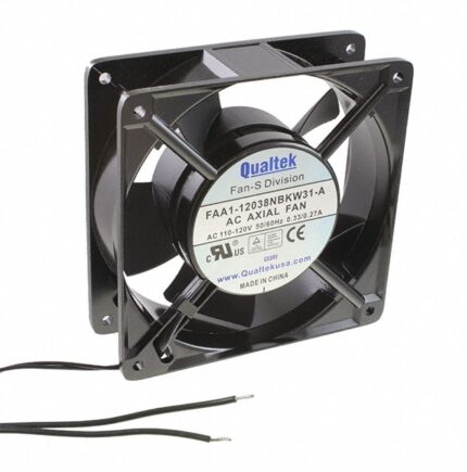 8006099660 FAA1-12038NBKW31-A, Fan Tubeaxial 115VAC Square - 119.5mm L x 119.5mm H Ball 107.0 CFM (3.00m³/min) 2 Wire Leads Hirschmann