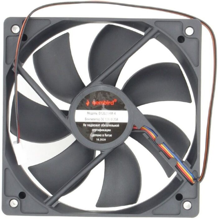 8048463377 Вентилятор Gembird D12025HM-4, 120x120x25, гидродин.подшипник, 4pin, провод 30см Hirschmann — изображение 8