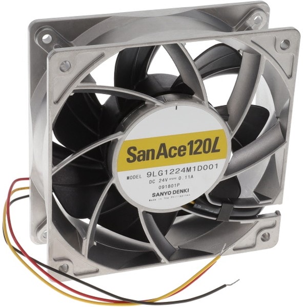 doc049651274 8006100625 9LG1224M1D001, Fan Tubeaxial 24VDC Square - 120mm L x 120mm H Ball 3 Wire Leads Hirschmann — изображение 1