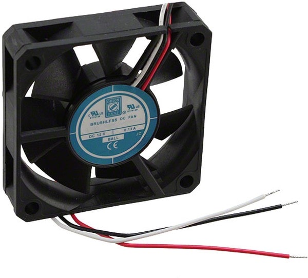 doc049655978 8006108879 OD6015-12HB01A, Fan Tubeaxial 12VDC Square - 60mm L x 60mm H Ball 16.0 CFM (0.448m³/min) 3 Wire Leads Hirschmann — изображение 1