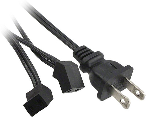 doc049661846 8006122718 C45-2DC-144P, Fan Power Cord Fan Terminal Receptacle 45° (2) 144.0" (3.66m) NEMA 1-15 Plug Hirschmann — изображение 1