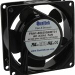 8006131507 FAA1-08025QBMT31, Fan Tubeaxial 230VAC Square - 80mm L x 80mm H Ball 19.0 CFM (0.532m³/min) 2 Terminals Hirschmann