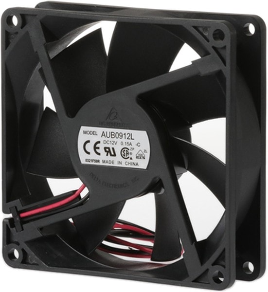 doc049665440 8006134404 AUB0912L-C, Fan Tubeaxial 12VDC Square - 92mm L x 92mm H Superflo 39.4 CFM (1.10m³/min) 2 Wire Leads Hirschmann — изображение 1