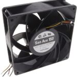 8006137720 9GV1512P5M03, Fan Tubeaxial 12VDC Square - 150mm L x 150mm H Ball 224.0 CFM (6.27m³/min) 4 Wire Leads Hirschmann