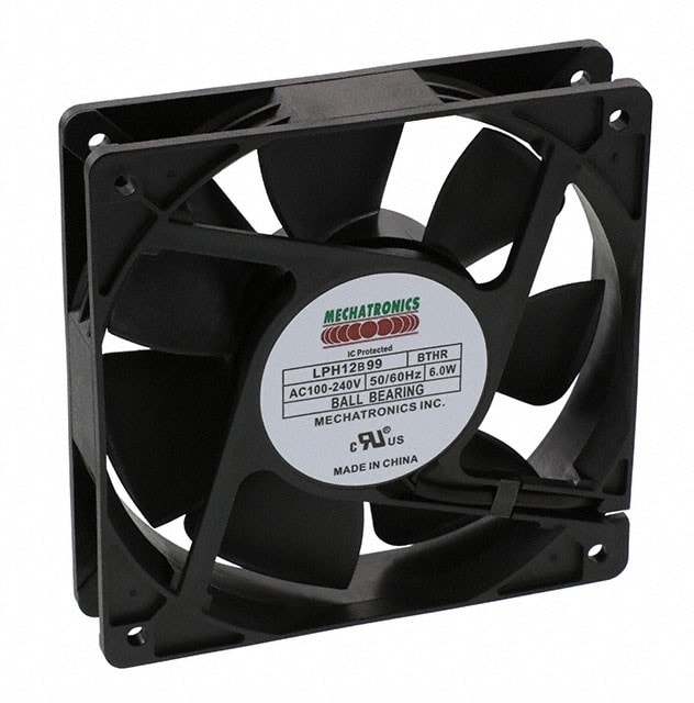 doc049668103 8006143735 LPH12B99-BTHR, Fan Tubeaxial 100 ~ 240VAC Square - 120mm L x 120mm H Ball 79.0 CFM (2.21m³/min) 2 Terminals Hirschmann — изображение 1