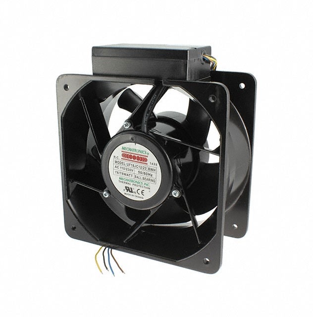 doc049668471 8006144907 UF18JC12/23-BWHR, Fan Tubeaxial 115/230VAC Square - 180mm L x 180mm H Ball 460.0 CFM (12.88m³/min) 4 Wire Leads Hirschmann — изображение 1