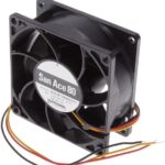 8006145087 9GA0812A2D0011, Fan Tubeaxial 12VDC Square - 80mm L x 80mm H Ball 3 Wire Leads Hirschmann