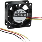 8007351443 9A0612G401, DC Fans DC Axial Fan, 60x60x25mm, 12VDC, Tachometer Hirschmann