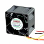 8006161455 MA3828X12B1-RSR, Fan Tubeaxial 12VDC Square - 38mm L x 38mm H Ball 15.0 CFM (0.420m³/min) 3 Wire Leads Hirschmann