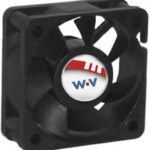 8033917034 DC0502012M2B-2T0, Fan Tubeaxial 12VDC Square - 50mm L x 50mm H Ball 17.6 CFM (0.493m³/min) 2 Wire Leads Hirschmann