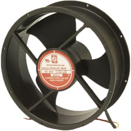 8005736658 OD254AP-48HB10A, Fan Tubeaxial 48VDC Round - 254mm Dia Ball 850.0 CFM (23.80m³/min) 4 Wire Leads Hirschmann