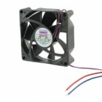 8006203692 G8020H24B-RSR, Fan Tubeaxial 24VDC Square - 80mm L x 80mm H Ball 43.0 CFM (1.20m³/min) 2 Wire Leads Hirschmann