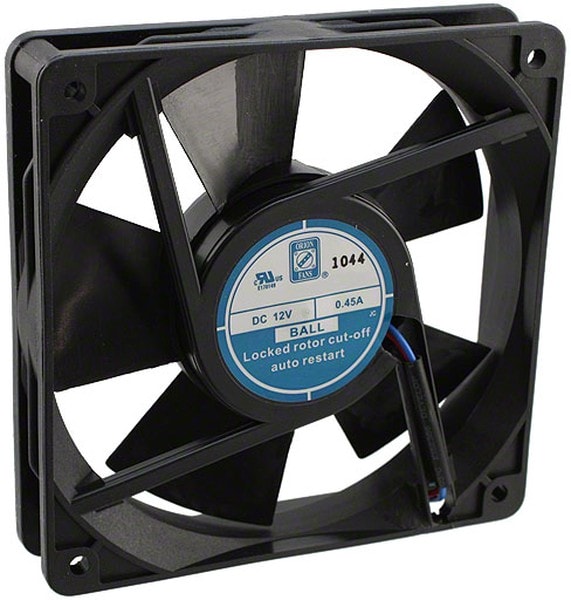 doc049701007 8006204008 OD1225-12HTB, Fan Tubeaxial 12VDC Square - 120mm L x 120mm H Ball 120.0 CFM (3.36m³/min) 2 Terminals Hirschmann — изображение 1