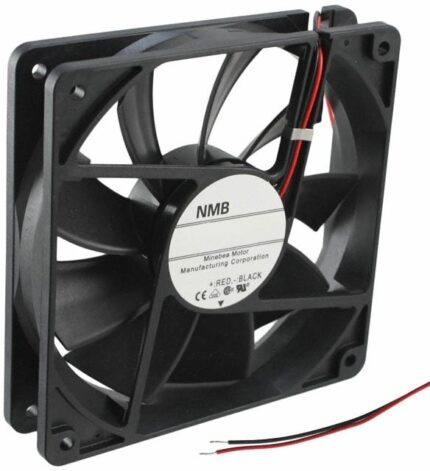 8008641674 4710KL-04W-B10-E00, Fan Tubeaxial 12VDC Square - 119mm L x 119mm H Ball 63.5 CFM (1.78m³/min) 2 Wire Leads Hirschmann