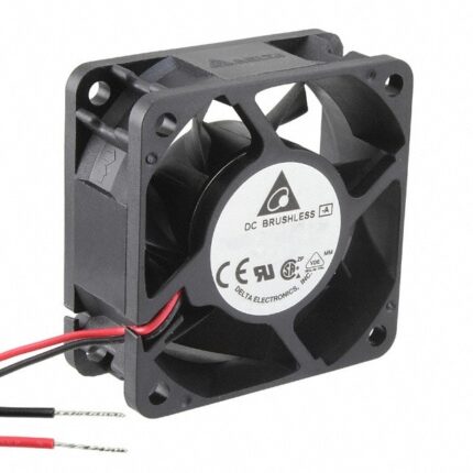 8006441099 AFB0612DH-TZUT, Fan Tubeaxial 12VDC Square - 60mm L x 60mm H Ball 50.4 CFM (1.41m³/min) 2 Wire Leads Hirschmann