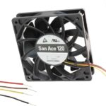 8006627399 9GV1212P1J011, Fan Tubeaxial 12VDC Square - 120mm L x 120mm H Ball 224.0 CFM (6.27m³/min) 4 Wire Leads Hirschmann