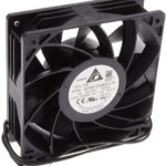 8006640146 GTW012FU804-U19, Fan Tubeaxial 220VAC Square - 120mm L x 120mm H Ball 145.0 CFM (4.06m³/min) 2 Wire Leads Hirschmann