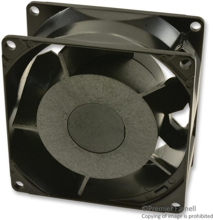 8008685293 3115FS-12T-B30-A00, Fan Tubeaxial 115VAC Square - 80mm L x 80mm H Ball 32.0 CFM (0.896m³/min) 2 Terminals Hirschmann — изображение 2