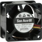 8006775033 9G0612P1G03, Fan Tubeaxial 12VDC Square - 60mm L x 60mm H Ball 4 Wire Leads Hirschmann