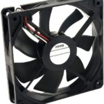 8006845892 11925SA-12N-AL-00, Fan Tubeaxial 12VDC Square - 119mm L x 119mm H Ball 91.0 CFM (2.55m³/min) 3 Wire Leads Hirschmann