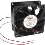 8006867581 MS8038H24B-FHR-2EM, Fan Tubeaxial 24VDC Square - 80mm L x 80mm H Ball 120.5 CFM (3.37m³/min) 2 Wire Leads Hirschmann