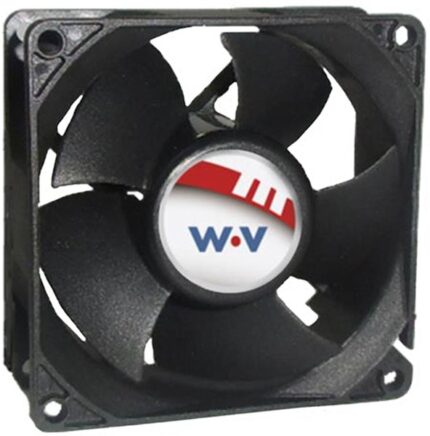 8006871270 DC0803212U2B-2T0, Fan Tubeaxial 12VDC Square - 80mm L x 80mm H Ball 86.9 CFM (2.43m³/min) 2 Wire Leads Hirschmann