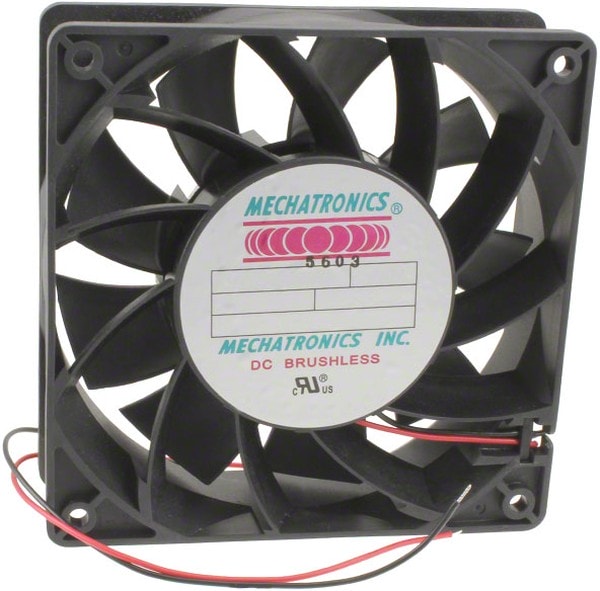 doc049754554 8006878720 MQ1238E48B-FSR, Fan Tubeaxial 48VDC Square - 120mm L x 120mm H Ball 226.0 CFM (6.33m³/min) 2 Wire Leads Hirschmann — изображение 1