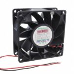8006882128 MD9238E12B-FSR-CC, Fan Tubeaxial 12VDC Square - 92mm L x 92mm H Ball 110.6 CFM (3.10m³/min) 2 Wire Leads Hirschmann
