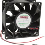 8006841652 MD9238E24B-FSR, Fan Tubeaxial 24VDC Square - 92mm L x 92mm H Ball 110.6 CFM (3.10m³/min) 2 Wire Leads Hirschmann