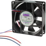 8006885257 E9225H24B-FSR-L20, Fan Tubeaxial 24VDC Square - 92mm L x 92mm H Ball 51.0 CFM (1.43m³/min) 2 Wire Leads Hirschmann