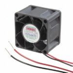 8006889605 MA3828S12B-RSR-CC, Fan Tubeaxial 12VDC Square - 38mm L x 38mm H Ball 6.2 CFM (0.174m³/min) 2 Wire Leads Hirschmann