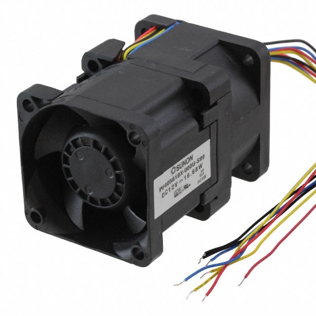 doc049765880 8006894070 PF40561BX-000U-S99, Fan Tubeaxial 12VDC Square - 40mm L x 40mm H Ball 31.7 CFM (0.888m³/min) 4 Wire Leads Hirschmann — изображение 1