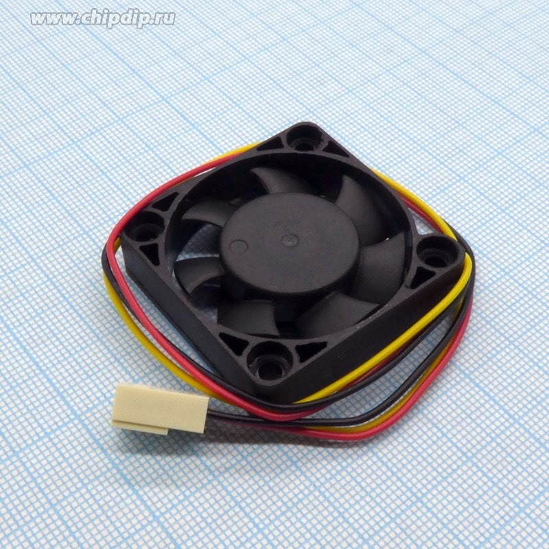 doc049785294 8003224345 EC4010H12BA, (40*40*10 12V 3pin), Вентилятор 12В, 40х40х10мм, подшипник качения, 5500 об/мин 3 вывода Hirschmann — изображение 1