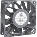 8004747225 FFB1224SHE-R00, DC Fans Tubeaxial Fan, 120x38mm, 24VDC, Ball Bearing, 3x Lead Wires, Locked Rotor Sensor Hirschmann