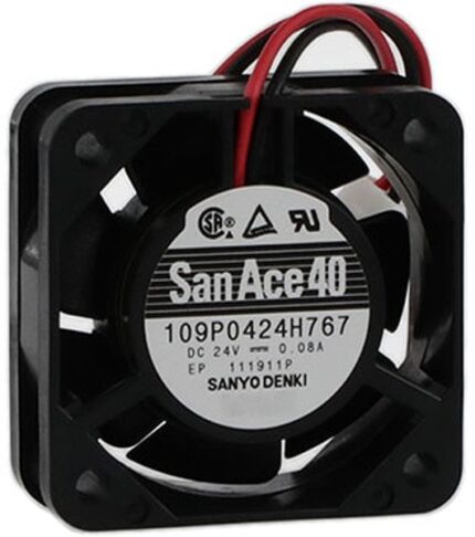 8006943452 109P0424H767, Fan Tubeaxial 24VDC Square - 40mm L x 40mm H Ball 2 Position Rectangular Connector Hirschmann