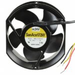 8006958690 9WE5724K501, Fan Tubeaxial 24VDC Rectangular/Rounded - 172mm L x 150mm H Ball 300.0 CFM (8.40m³/min) 3 Wire Leads Hirschmann