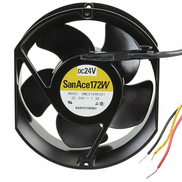doc049795769 8006958690 9WE5724K501, Fan Tubeaxial 24VDC Rectangular/Rounded - 172mm L x 150mm H Ball 300.0 CFM (8.40m³/min) 3 Wire Leads Hirschmann — изображение 1