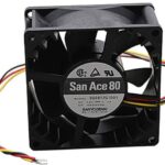 8006988689 9G0812G1D01, Fan Tubeaxial 12VDC Square - 80mm L x 80mm H Ball 90.0 CFM (2.52m³/min) 3 Wire Leads Hirschmann