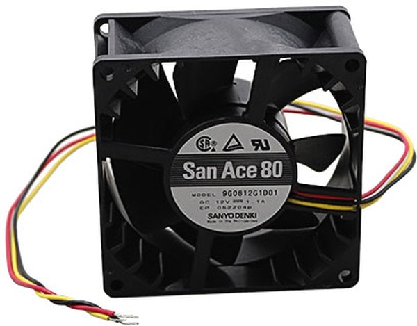 doc049800216 8006988689 9G0812G1D01, Fan Tubeaxial 12VDC Square - 80mm L x 80mm H Ball 90.0 CFM (2.52m³/min) 3 Wire Leads Hirschmann — изображение 1
