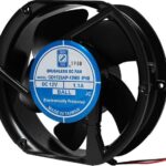 8006990530 OD172SAP-24HBXCIP68, Fan Tubeaxial 24VDC Rectangular/Rounded - 172mm L x 152mm H Ball 323.0 CFM (9.04m³/min) 2 Wire Leads Hirschmann