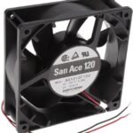 8006991257 9G1212F102, Fan Tubeaxial 12VDC Square - 119mm L x 119mm H Ball 87.0 CFM (2.44m³/min) 2 Wire Leads Hirschmann