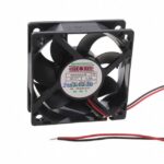 8007871143 MD6020E12B-FSR, Fan Tubeaxial 12VDC Square - 60mm L x 60mm H Ball 23.0 CFM (0.644m³/min) 2 Wire Leads Hirschmann